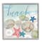 Stupell Industries Beach Calligraphy Seashells Clams Starfish Ocean Foam Framed Giclee Art